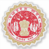 Zegel van de staat Madhya Pradesh, India Sticker (Voorkant)