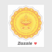 Zegel van de staat Maharashtra, India Sticker (Vel)