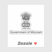 Zegel van de staat Mizoram, India Sticker (Vel)