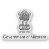 Zegel van de staat Mizoram, India Sticker (Voorkant)