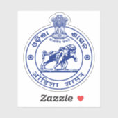 Zegel van de staat Odisha, India Sticker (Vel)