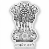 Zegel van de staat Rajasthan, India Sticker (Voorkant)