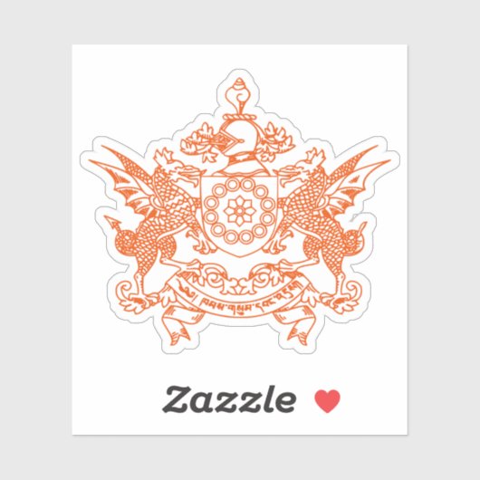 Zegel van de staat Sikkim, India Sticker (Vel)