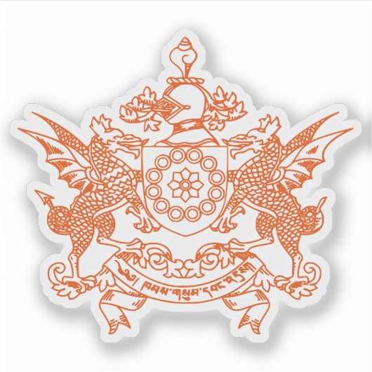 Zegel van de staat Sikkim, India Sticker (Voorkant)