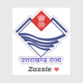 Zegel van de staat Uttarakhand, India Sticker (Vel)