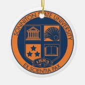 Zegel van de staatsuniversiteit van Sonniton - mar Keramisch Ornament (Voorkant)