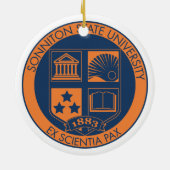 Zegel van de staatsuniversiteit van Sonniton - mar Keramisch Ornament (Achterkant)