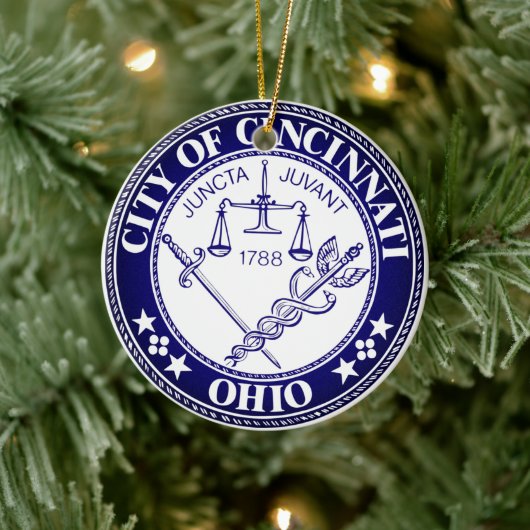 Zegel van de stad Cincinnati, Ohio Keramisch Ornament (Boom)