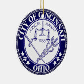 Zegel van de stad Cincinnati, Ohio Keramisch Ornament (Rechts)