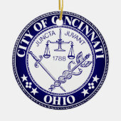 Zegel van de stad Cincinnati, Ohio Keramisch Ornament (Voorkant)