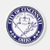 Zegel van de stad Cincinnati, Ohio Magneet (Voorkant)