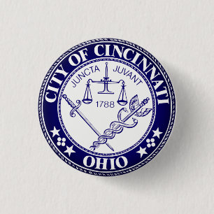 Zegel van de stad Cincinnati, Ohio Ronde Button 3,2 Cm