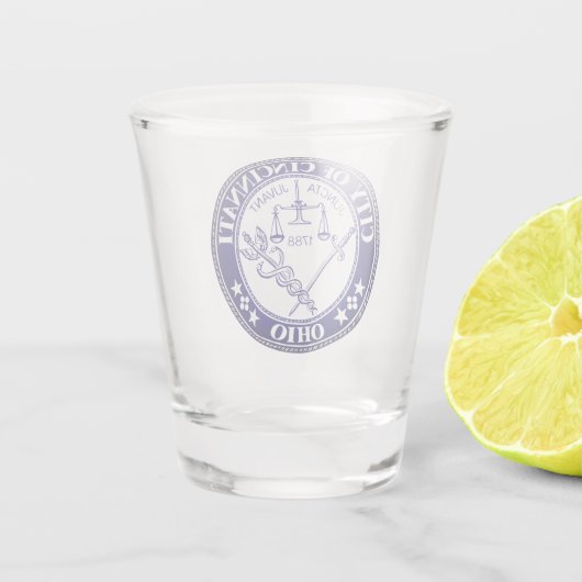 Zegel van de stad Cincinnati, Ohio Shot Glass Shot Glas (Achterkant)