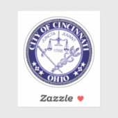 Zegel van de stad Cincinnati, Ohio Sticker (Vel)