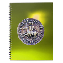 ZEGEL VAN DE TEMPELIER RIDDERS geel Notitieboek