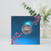 ZEGEL VAN DE TEMPELIER saphirblauw Kaart (Staand voorkant)