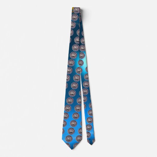 ZEGEL VAN DE TEMPELIERS edelsteen blauw Stropdas (Voorkant)