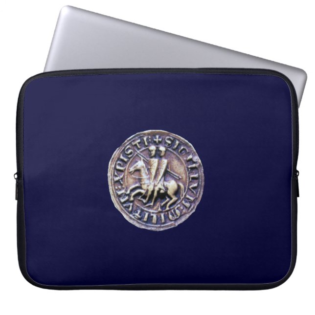 ZEGEL VAN DE TEMPELIERS grijs Laptop Sleeve (Voorkant)