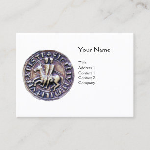 ZEGEL VAN DE TEMPELRIDDERS MONOGRAM Wit Visitekaartje