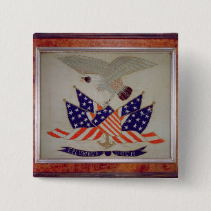 Zegel van de Verenigde Staten van Amerika, c.1840 Vierkante Button 5,1 Cm