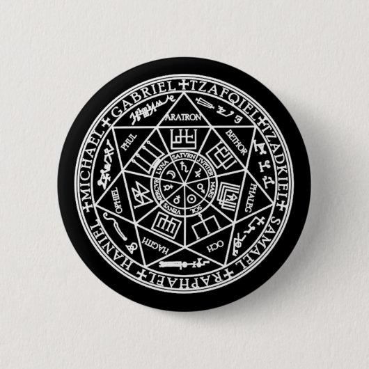 ZEGEL VAN DE ZEVEN ARCHANGELS RONDE BUTTON 5,7 CM (Voorkant)