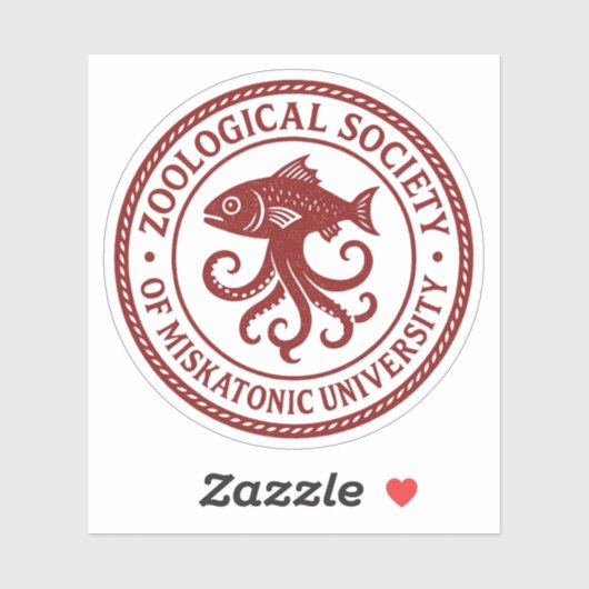 Zegel van de Zoological Society of Miskatonic Sticker (Vel)
