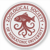 Zegel van de Zoological Society of Miskatonic Sticker (Voorkant)