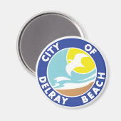 Zegel van Delray Beach, Florida Magnet (Voorkant / Achterkant)