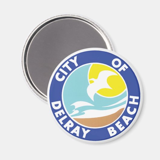Zegel van Delray Beach, Florida Magnet (Voorkant / Achterkant)