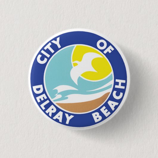 Zegel van Delray Beach, Florida Ronde Button 3,2 Cm (Voorkant)