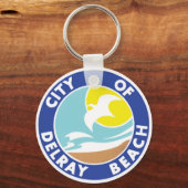Zegel van Delray Beach, Florida Sleutelhanger (Voorkant)