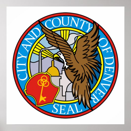 Zegel van Denver, Colorado Poster (Voorkant)