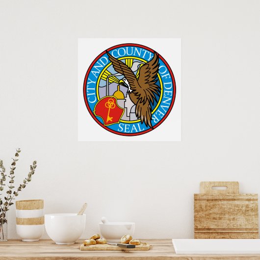 Zegel van Denver, Colorado Poster (Keuken)