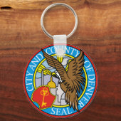 Zegel van Denver, Colorado-Sleutelhanger Sleutelhanger (Achterkant)