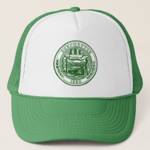 Zegel van Dorchester Massachusetts, groen Trucker Pet