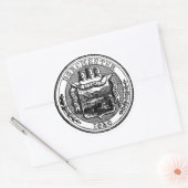 Zegel van Dorchester Massachusetts, zwart (Envelop)