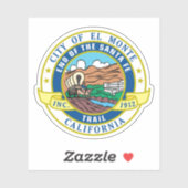 Zegel van El Monte, Californië, VS Sticker (Vel)