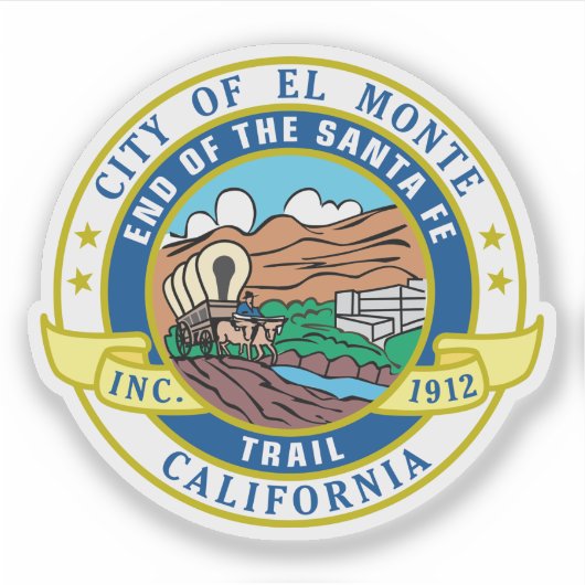 Zegel van El Monte, Californië, VS Sticker (Voorkant)