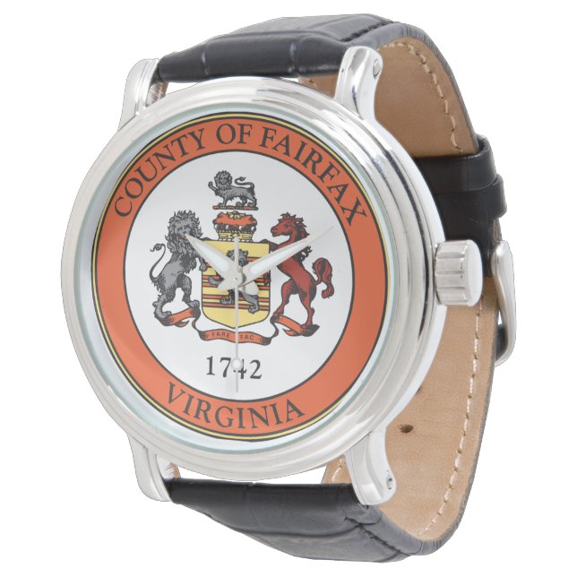 Zegel van Fairfax County, Virginia Horloge (Gekanteld)