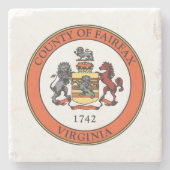 Zegel van Fairfax County, Virginia Stenen Onderzetter (Voorkant)