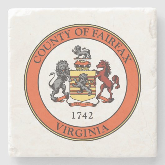 Zegel van Fairfax County, Virginia Stenen Onderzetter (Voorkant)