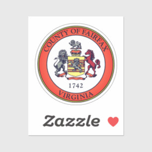 Zegel van Fairfax County, Virginia Sticker