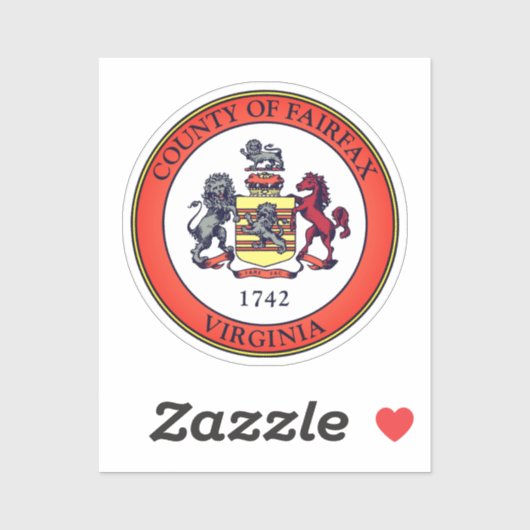Zegel van Fairfax County, Virginia Sticker (Vel)