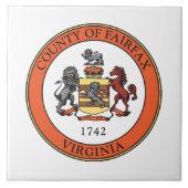Zegel van Fairfax County, Virginia Tegeltje (Voorkant)