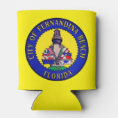 Zegel van Fernandina Beach, Florida Blikjeskoeler (Achterkant)