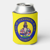 Zegel van Fernandina Beach, Florida Blikjeskoeler (Blikje Achterkant)