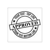 Zegel van goedkeuring Gepersonaliseerde Wood Art S Rubberstempel (Afrduk)