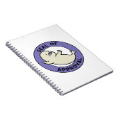 Zegel van goedkeuring Grappig zeehonden grap Notitieboek (Rechterzijde)