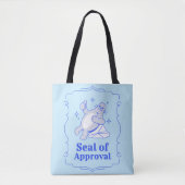 Zegel van Goedkeuring Grappige Zegel Boodschappent Tote Bag (Voorkant)