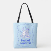 Zegel van Goedkeuring Grappige Zegel Boodschappent Tote Bag (Achterkant)